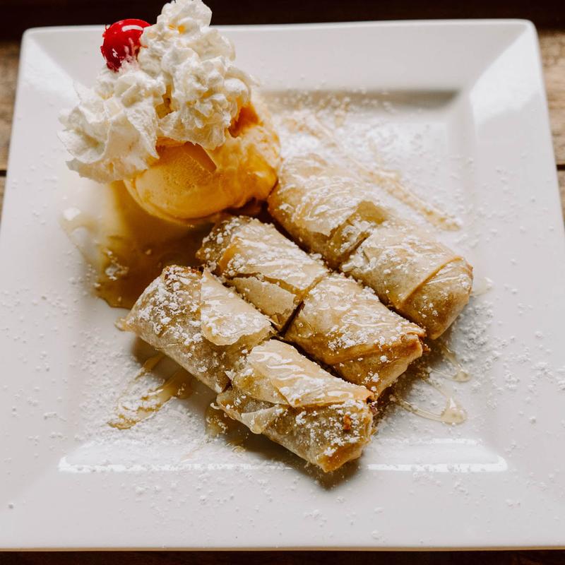 Fried Bananas & Ice Cream